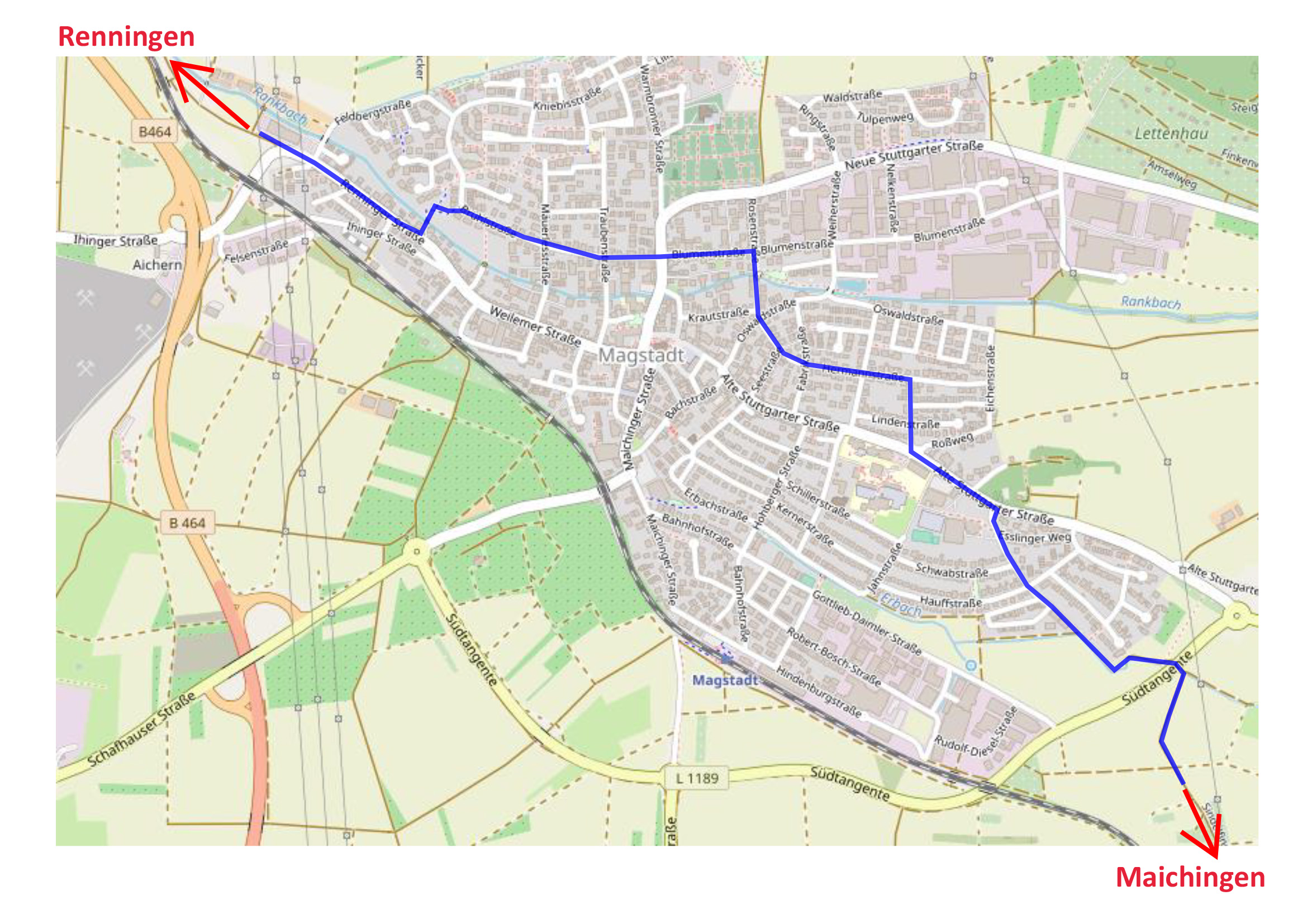 Radschnellwegvariante 3 Magstadt