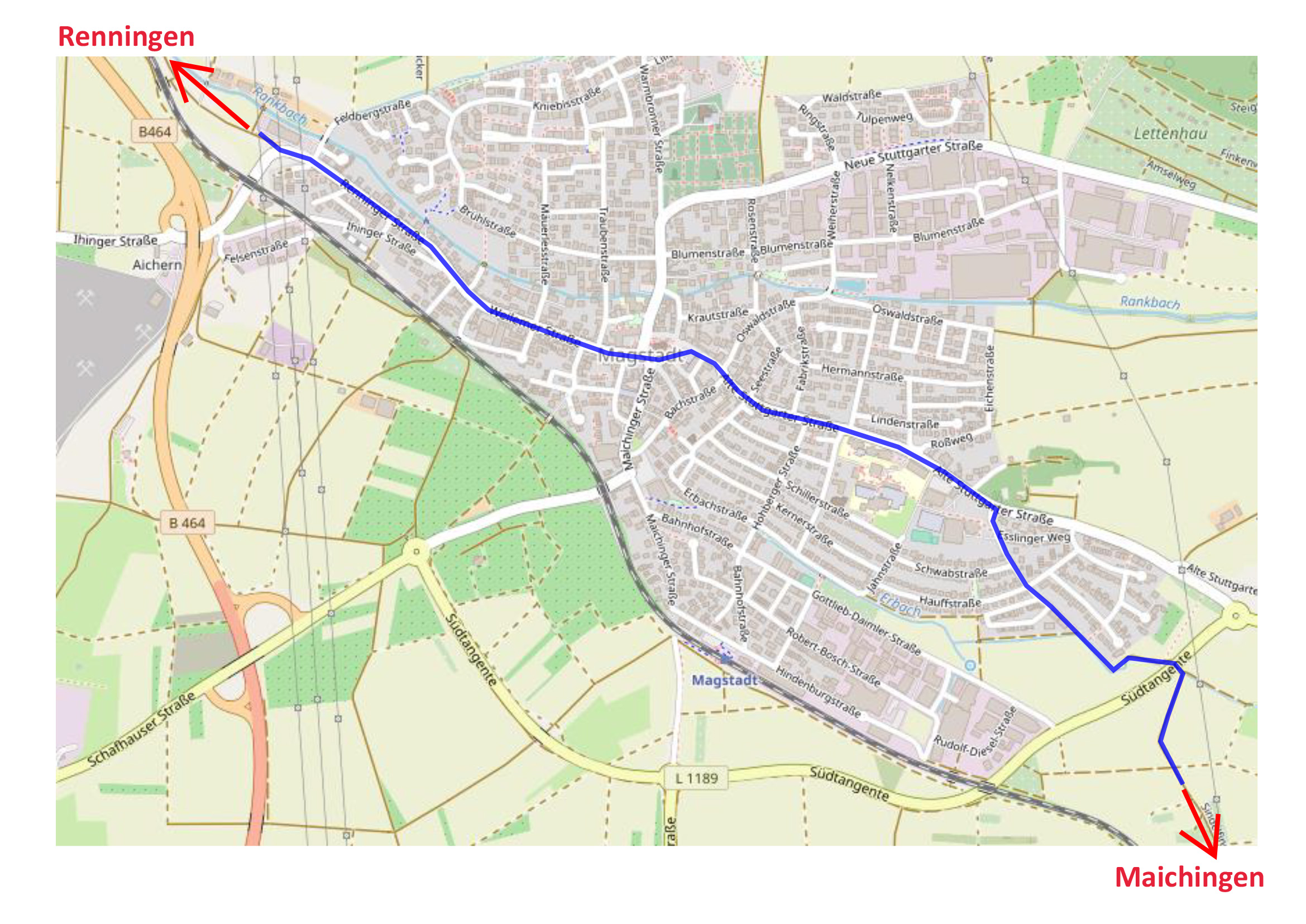 Radschnellwegvariante 4 Magstadt