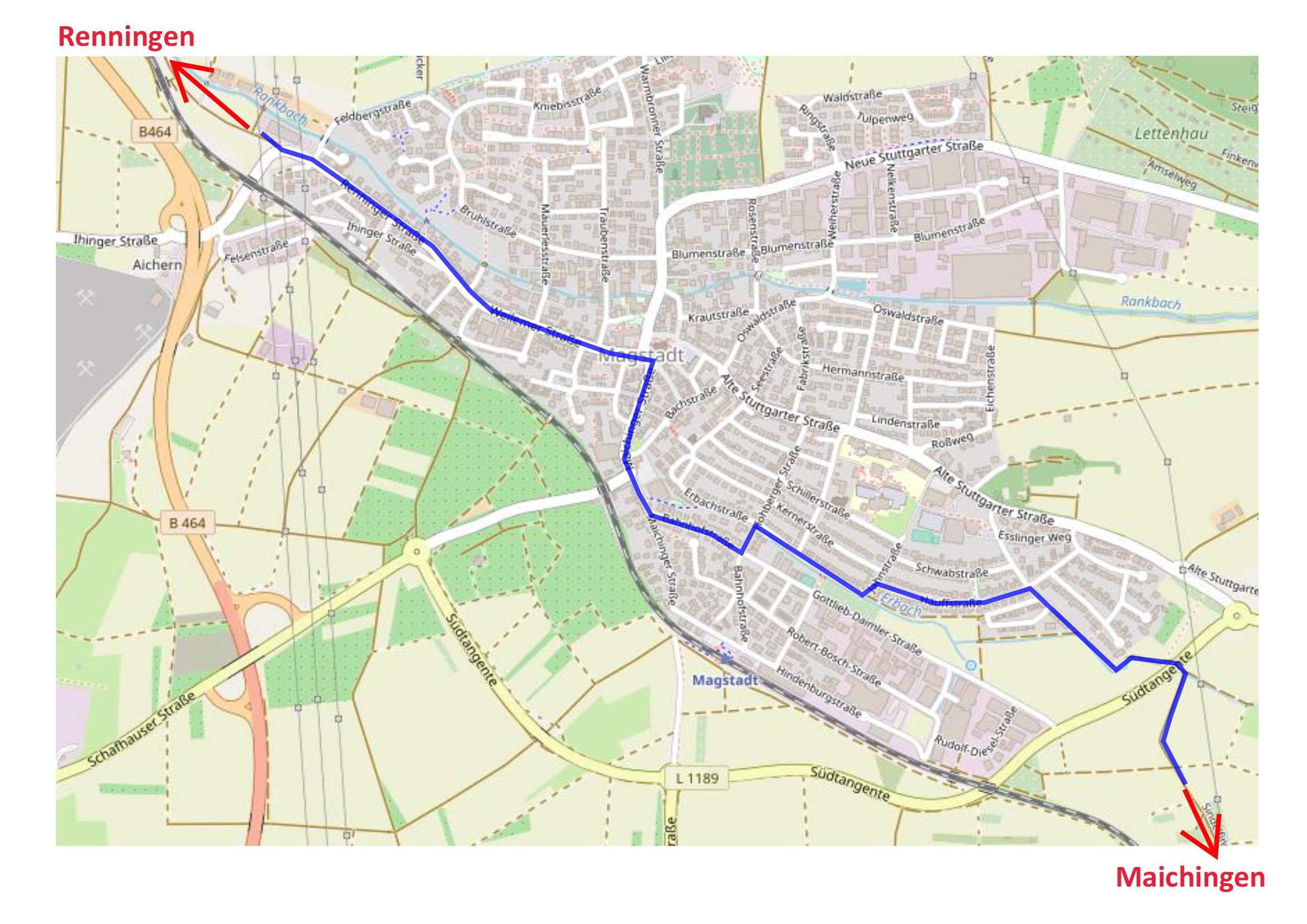 Radschnellwegvariante 5 Magstadt