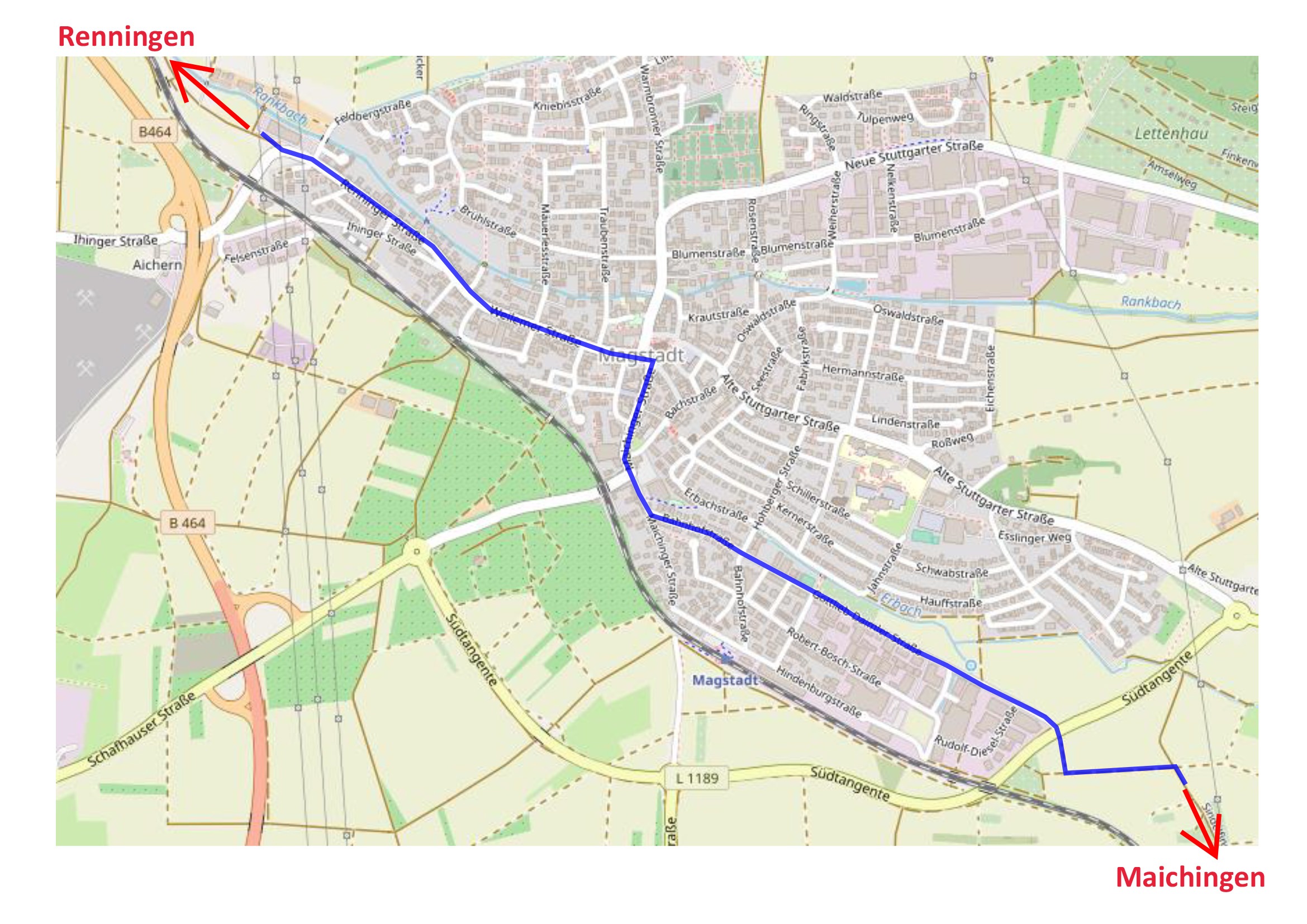 Radschnellwegvariante 6 Magstadt