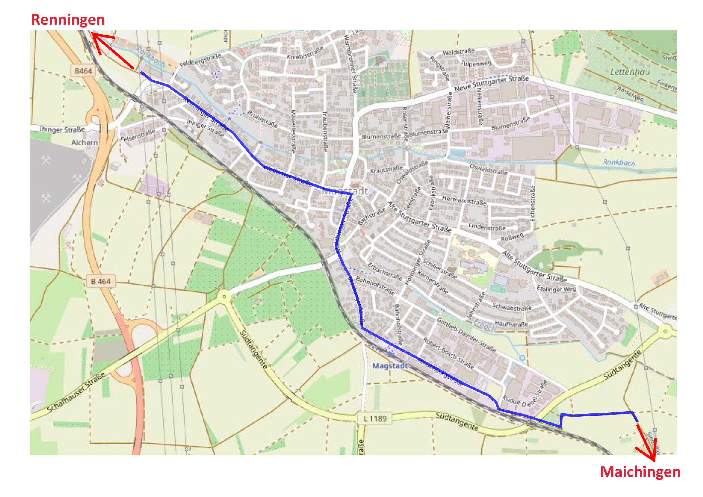 Radschnellwegvariante 7 Magstadt